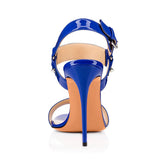 Women's Sexy Leather High Heels Stilettos - Blue - Stilettos - 46 B - PU Leather - image 12