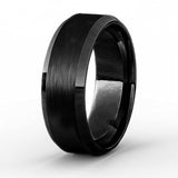 Men's Women's Tungsten Wedding Rings - Black - 3 - Style31 - Ring - 6 - Tungsten - image 5