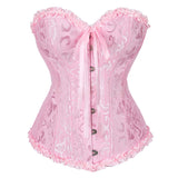 Women's Pretty Overbust Corset Bustier - Black - 819 / Front Clip / Corset - 7XL - Polyester - image 28