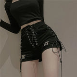 Women's Gothic Denim Summer Shorts - Black - Shorts - XXL - Polyester Denim - image 16