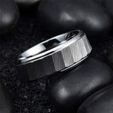 Men's Women's Tungsten Wedding Rings - Silver - 1 - Style1 - 8mm Ring - 6 - Tungsten - image 12