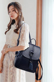 Backpacks Women's Quality Backpack Bag - Black - Backpack Handbag - Medium - PU Leather - image 7