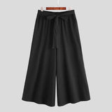 Men's Japanese Style Wide Leg Skirt Pants - Black - Skirt Pants - 5XL - Cotton - image 13