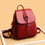 Backpacks Women's Quality Backpack Bag - Black - Backpack Handbag - Medium - PU Leather - image 15