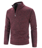 Men's Warm Fleece Thick Turtleneck - Blue - Sweater - Asian M - Polyester - image 17