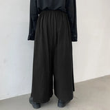 Men's Japanese Style Wide Leg Skirt Pants - Black - Skirt Pants - 5XL - Cotton - image 4