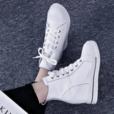Women's Canvas High Rise Ankle Sneaker - White - Lace Up - 7 B - Canvas - image 6