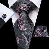 Men's 3 Pcs 100% Silk Luxury Tie Sets - C-3209 - One Size - Silk - image 19