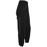 Women's Big Pockets Loose Cargo Pant - Black - Pants - XXXL - Polyester - image 19