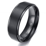 Men's Women's Titanium Engagement Ring - Black - 8mm - Wedding Ring - 4 - Tungsten Carbide - image 18