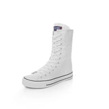 Women's Men's Canvas Mid-Calf Sneakers - White - Increase Heel - 43 B - Canvas - image 11