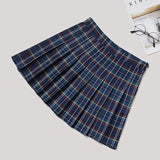 Women's Short Pleated Plaid Skirts A-line - Red - 888 / Plaid Mini Skirt - XXL - Polyester - image 18