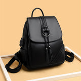 Backpacks Women's Quality Backpack Bag - Black - Backpack Handbag - Medium - PU Leather - image 11