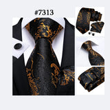 Men's 3 Pcs Paisley Wedding Tie Sets - MJ-7710 - One Size - Silk/Polyester - image 22