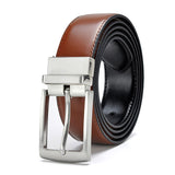 Men's Luxury Leather Belt Reversible Buckle - Yellow/Brown/Black - 1 / Men's Belt - 130cm - Genuine Leather - image 25