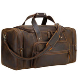 Travel Bags Men's Leather Overnight Bag - Brown - 1 / Design 1 / (58cm) Bag - Large - Genuine Leather - image 16