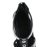 Women's Gothic Rivet Ring Platform Sandal - Black - Gothic Sandals - 35 B - PU Leather - image 20