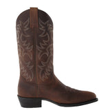 Men's Patterned Pull On Cowboy Boots - Brown - Cowboy Boots - 48 B - PU Leather - image 6