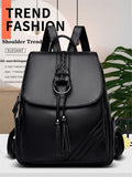 Backpacks Women's Quality Backpack Bag - Black - Backpack Handbag - Medium - PU Leather - image 4