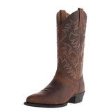 Men's Patterned Pull On Cowboy Boots - Brown - Cowboy Boots - 48 B - PU Leather - image 2