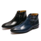 Men's Genuine Leather Formal Dress Boots - Blue - Men's Formal Boots - 12 B - Genuine Leather - image 8