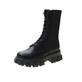 Funki Buys | Boots | Women's Lace-up Chunky Combat Boots - Black - Ankle / With Plush Inner / 43 B / PU Leather - image 22