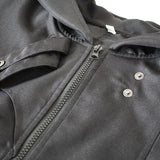 Men's Dark Gothic Long Hooded Jacket - Black - Long Hooded Jacket - 4XL - Polyester - image 3