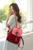 Backpacks Women's Quality Backpack Bag - Black - Backpack Handbag - Medium - PU Leather - image 20
