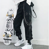 Women's Retro Streetwear Cargo Pants - Black - 1 / Cargo Pants - 5XL - Polyester - image 3