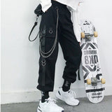 Women's Retro Streetwear Cargo Pants - Black - 1 / Cargo Pants - 5XL - Polyester - image 6