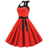 Women's Rockabilly Swing Halter Dress - White - Pettiskirt - XXL - Polyester - image 32