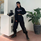 Women's Big Pockets Loose Cargo Pant - Black - Pants - XXXL - Polyester - image 15