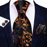 Men's 3 Pcs 100% Silk Luxury Tie Sets - C-3338 - One Size - Silk - image 3