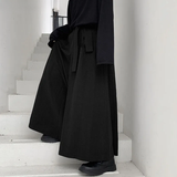 Men's Japanese Style Wide Leg Skirt Pants - Black - Skirt Pants - 5XL - Cotton - image 2