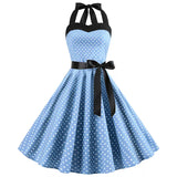 Women's Rockabilly Swing Halter Dress - White - Pettiskirt - XXL - Polyester - image 13