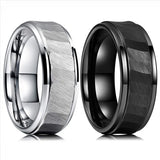 Men's Women's Tungsten Wedding Rings - Silver - 1 - Style1 - 8mm Ring - 6 - Tungsten - image 8