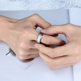 Men's Women's Tungsten Wedding Rings - Silver - 1 - Style1 - 8mm Ring - 6 - Tungsten - image 17