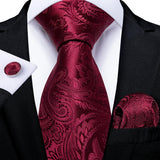Men's 3 Pcs Luxury Formal Tie Sets - MJ-7189 - One Size - Silk/Polyester - image 16