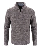 Men's Warm Fleece Thick Turtleneck - Blue - Sweater - Asian M - Polyester - image 12