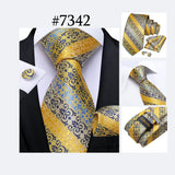 Men's 3 Pcs Paisley Wedding Tie Sets - MJ-7710 - One Size - Silk/Polyester - image 43