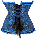 Women's Pretty Overbust Corset Bustier - Black - 819 / Front Clip / Corset - 7XL - Polyester - image 17