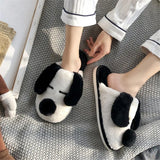 Women's Cartoon Pet Slippers - White/Black - Dog Slippers - 45 B - Plush - image 18