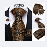 Men's 3 Pcs Paisley Wedding Tie Sets - MJ-7710 - One Size - Silk/Polyester - image 46