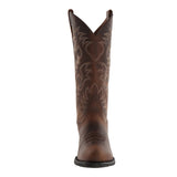Men's Patterned Pull On Cowboy Boots - Brown - Cowboy Boots - 48 B - PU Leather - image 5
