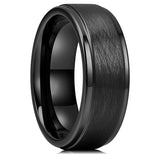 Men's Women's Tungsten Wedding Rings - Black - 2 - Style8 - 6mm Ring - 6 - Tungsten - image 6
