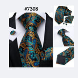Men's 3 Pcs Paisley Wedding Tie Sets - MJ-7710 - One Size - Silk/Polyester - image 25