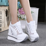 Women's Summer Mesh Platform Sneakers - Silver - Platform Sneaker - 7 B - EVA - image 7