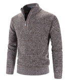 Men's Warm Fleece Thick Turtleneck - Blue - Sweater - Asian M - Polyester - image 15
