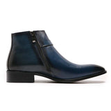 Men's Genuine Leather Formal Dress Boots - Blue - Men's Formal Boots - 12 B - Genuine Leather - image 6