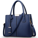 Handbags Women's Deluxe Leather Bags - Dark Blue - Medium - PU Leather - image 9